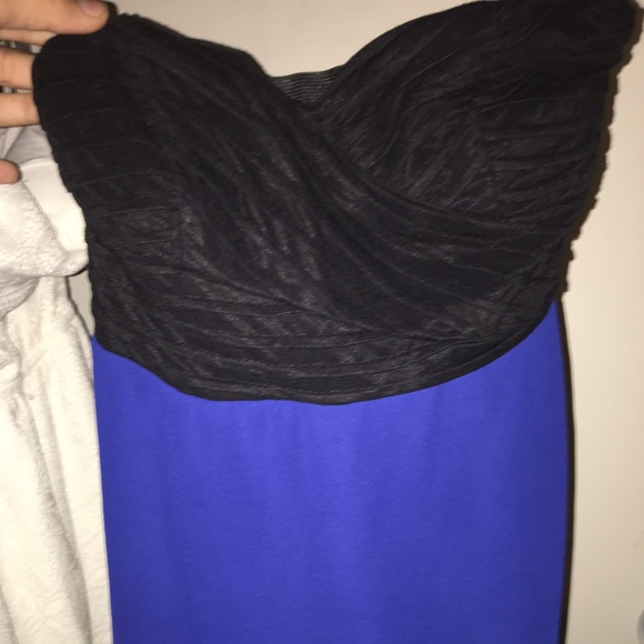 Black And Blue Hi-low Dress