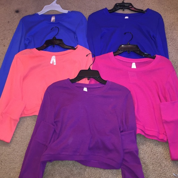 5 long sleeve crop tops !