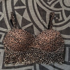 Pink by VS cheetah lace push up bra