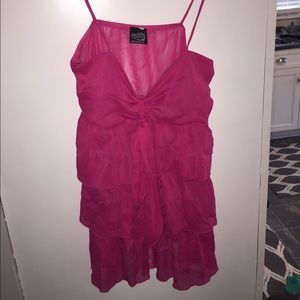 Pink spaghetti strap tank