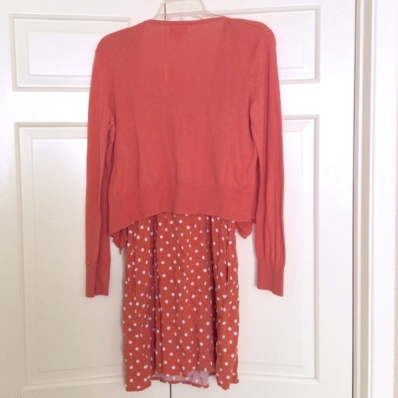 💥WKND SALE💥 ELLE Polkadot Dress & Cardi Set - Picture 2 of 4