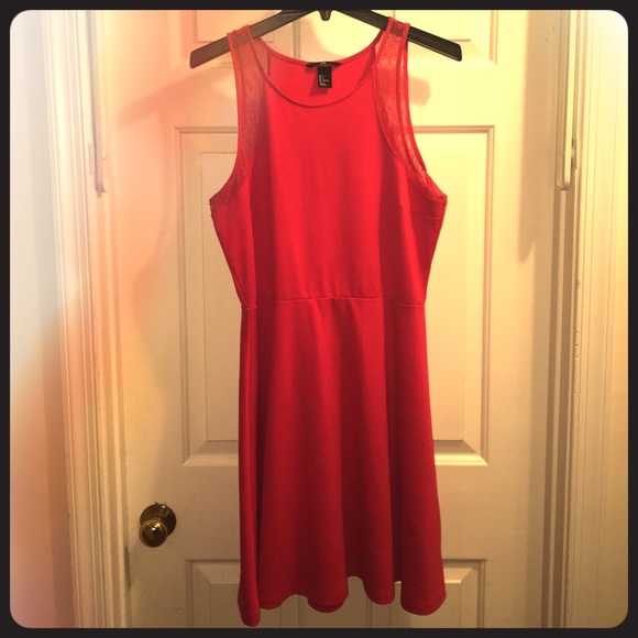 Coral Sleeveless Dress