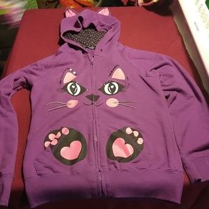 Purple Kitty Sweatshirt