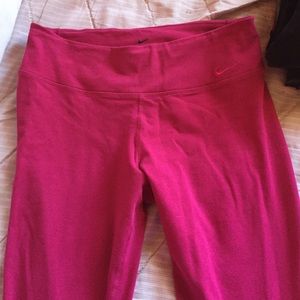 Pink crop leggings