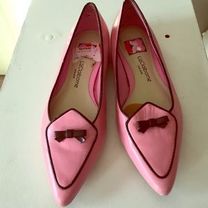 Pink bow Flats size 6