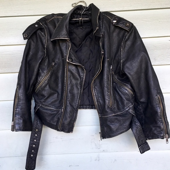 Black Leather Punk Jacket