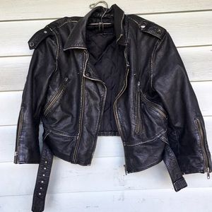 Black Leather Punk Jacket