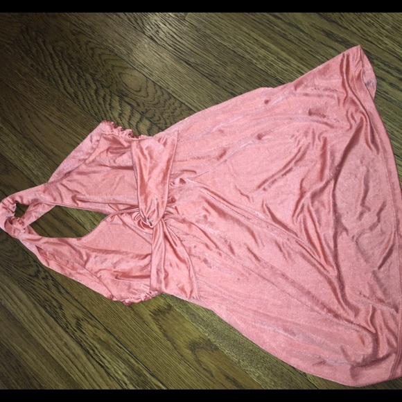 Peach cross cross tank