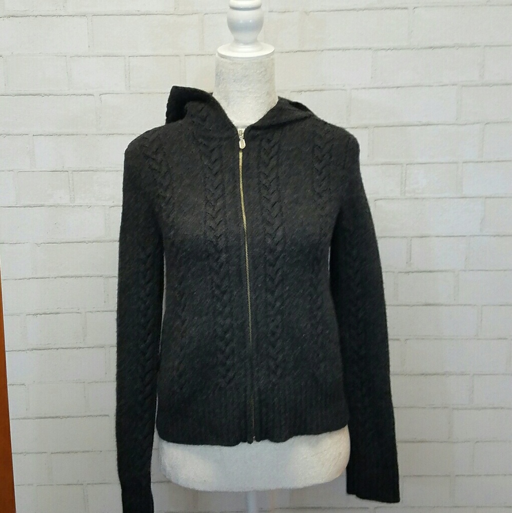 J. Crew cable knit hooded Sweater