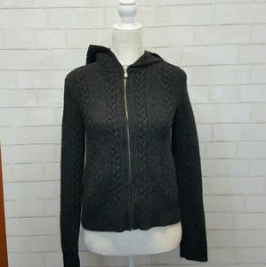 J. Crew cable knit hooded Sweater