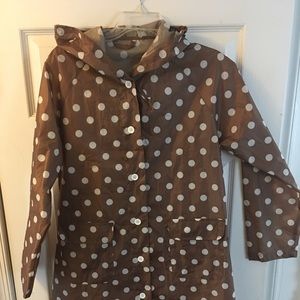 Polkadot Tan & White rain ☔️ Jacket 😍