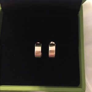 14kt Gold J Hoop Earrings QVC
