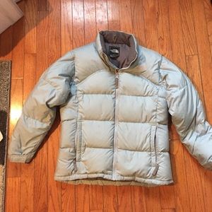 Girls light grey North Face Winter Coat