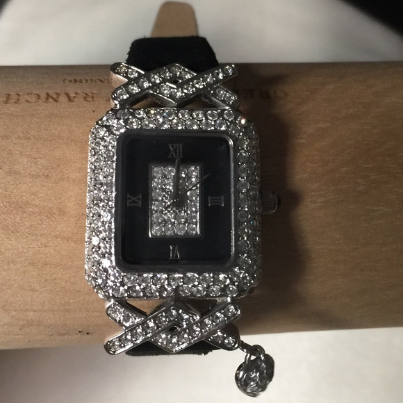 Victoria Wieck crystal watch w/heart drop