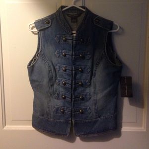 Soho Campaign denim military vest.