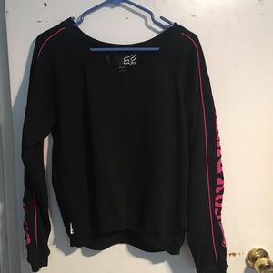 Fox off sleeve sweater