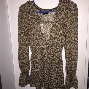 Cheetah print blouse