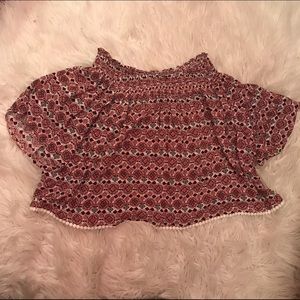 Off the shoulder Crop top