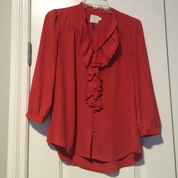 Anthropologie ruffled blouse