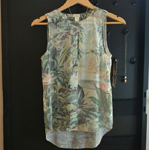 H&M Conscious Collection Tropical Chiffon Blouse