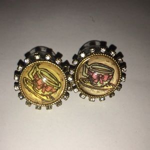 Betsey Johnson stud Tea Cup earrings