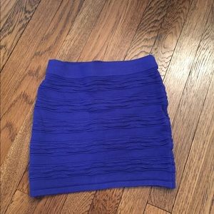 Royal blue mini skirt