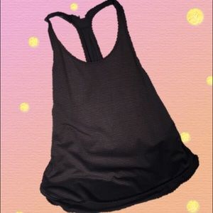 Lululemon Black Striped Racerback Tank