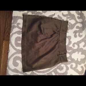 Green mini skirt