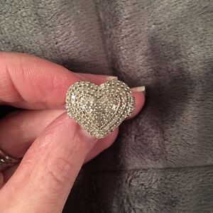 Real diamond heart ring