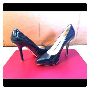 Blue Patent Leather Nine West Love Fury Pump-Sz 6