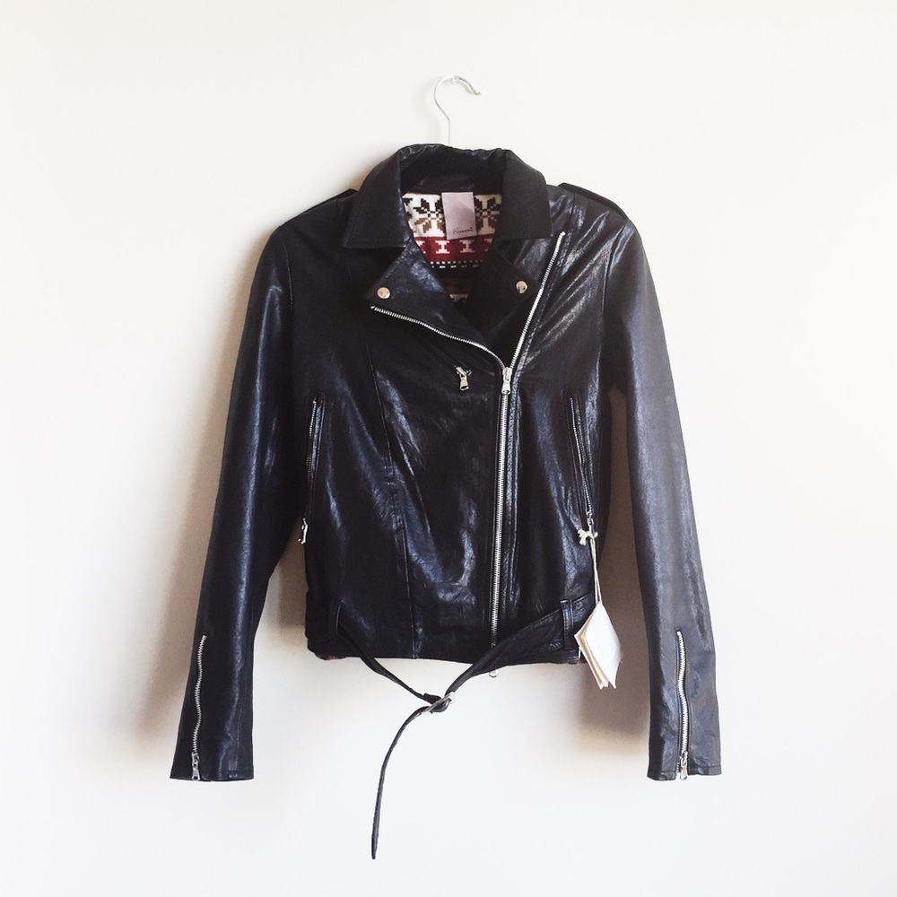❌SOLD❌ FREE PEOPLE // Leather Moto Jacket - Picture 3 of 5