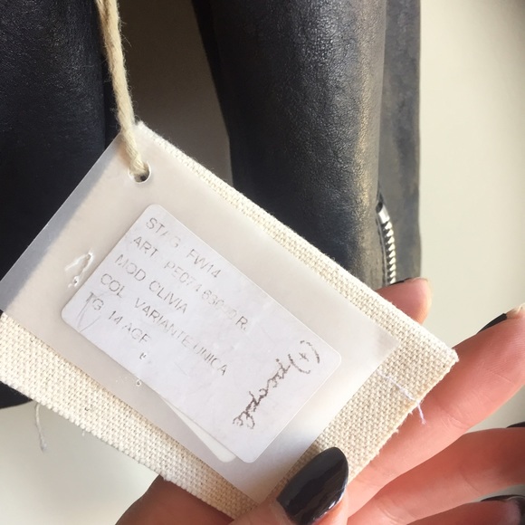 ❌SOLD❌ FREE PEOPLE // Leather Moto Jacket - Picture 4 of 5