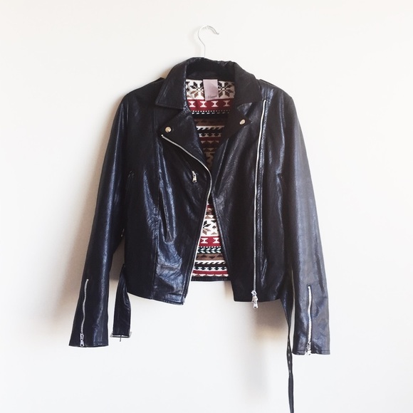 ❌SOLD❌ FREE PEOPLE // Leather Moto Jacket - Picture 2 of 5
