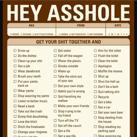 Hilarious Hey Asshole Notepad
