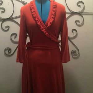 Banana Republic cotton knit wrap dress