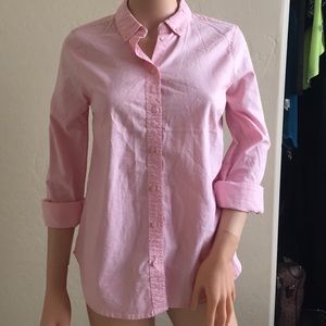 Topshop baby pink button up dress top Topshop baby pink button up dress top