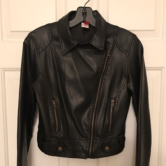Faux Leather Moto Jacket