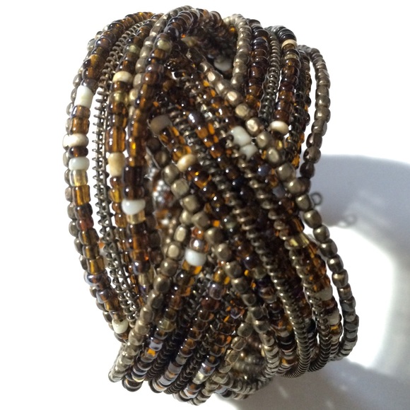 Maurices Jewelry - Multi strand brown beaded bracelet