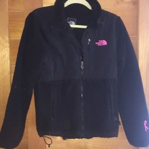 North Face Black Fleece with Pink