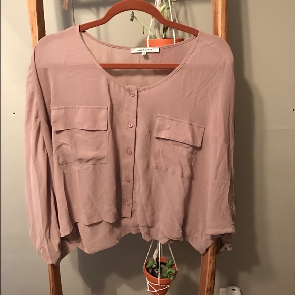 Cropped Button Down Blouse
