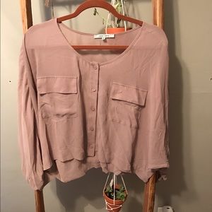 Cropped Button Down Blouse