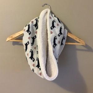 Adorable dog and heart circle scarf from AEO!