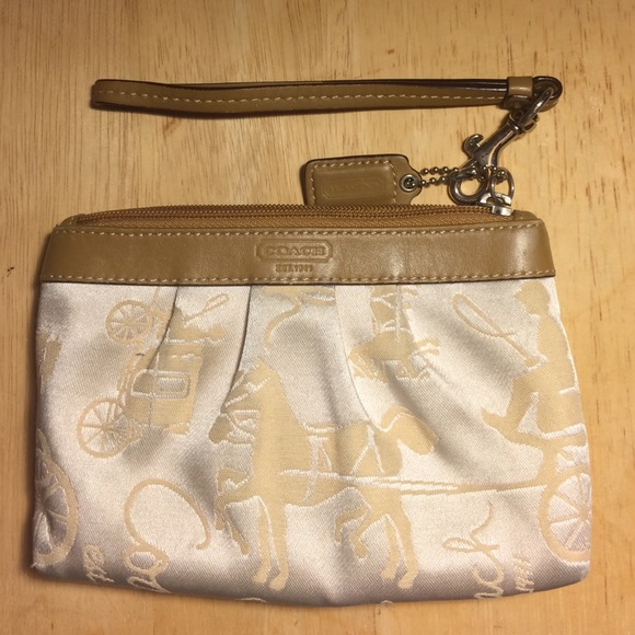RARE Satin Coach Wristlet