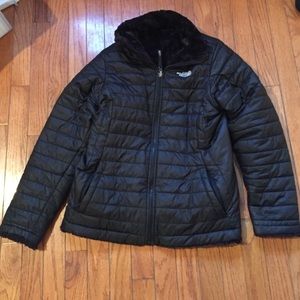 Black Reversible North Face Girls Coat