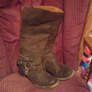 Lucky Brand brown boots, worn