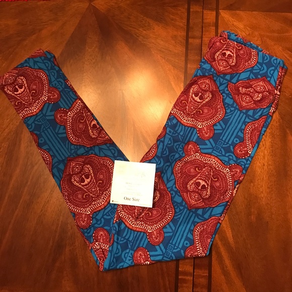 Lularoe Mosaic Bear Leggings