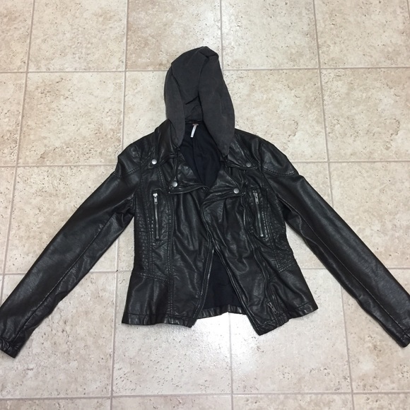 Free People Vegan leather jacket