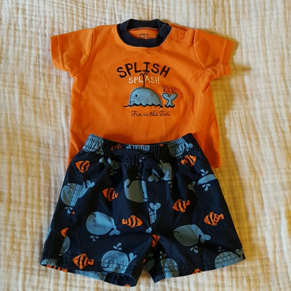 Carter 3 month swim suit set