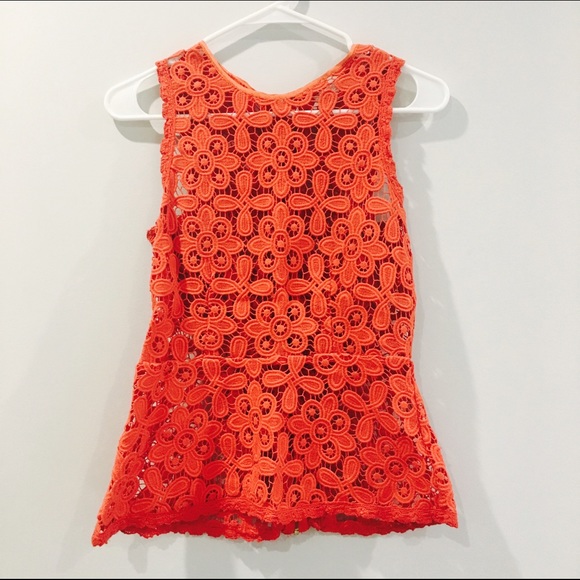 Intermix exclusive lace peplum top.