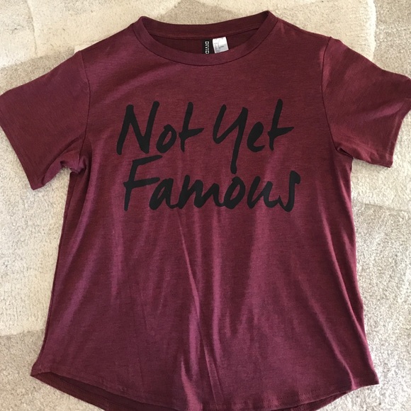 Short sleeved Not Yet Famous top